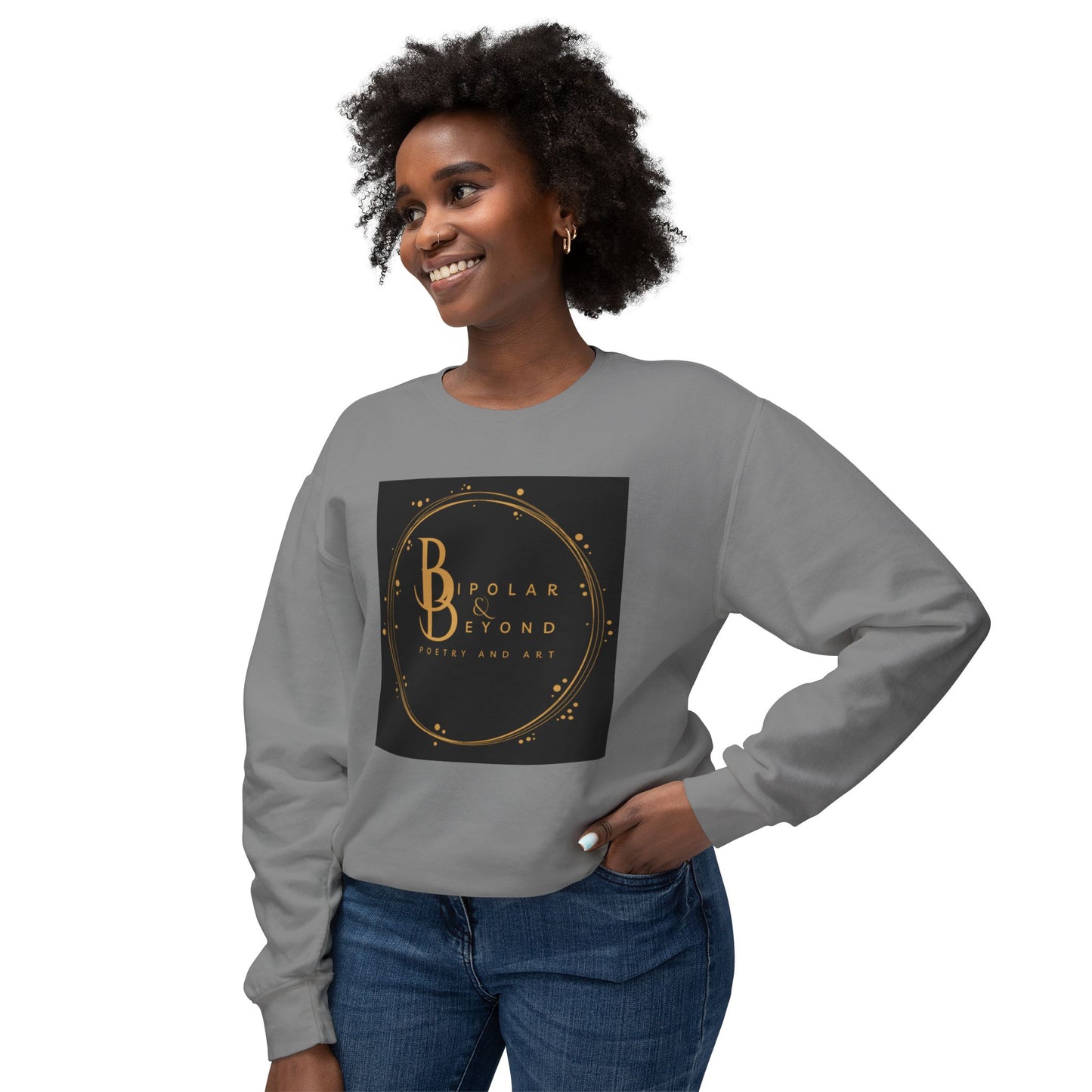 Bipolar & Beyond Unisex Lightweight Crewneck Sweatshirt - Poetry and Art Inspired