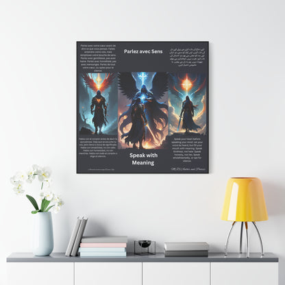 Inspirational Matte Canvas Art - Speak with Meaning