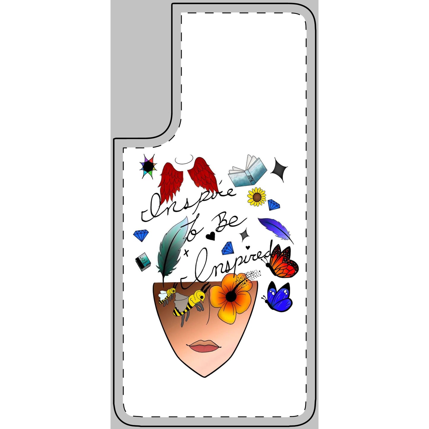 Inspirational Phone Skin - Inspire to Be Inspired Design for Creatives