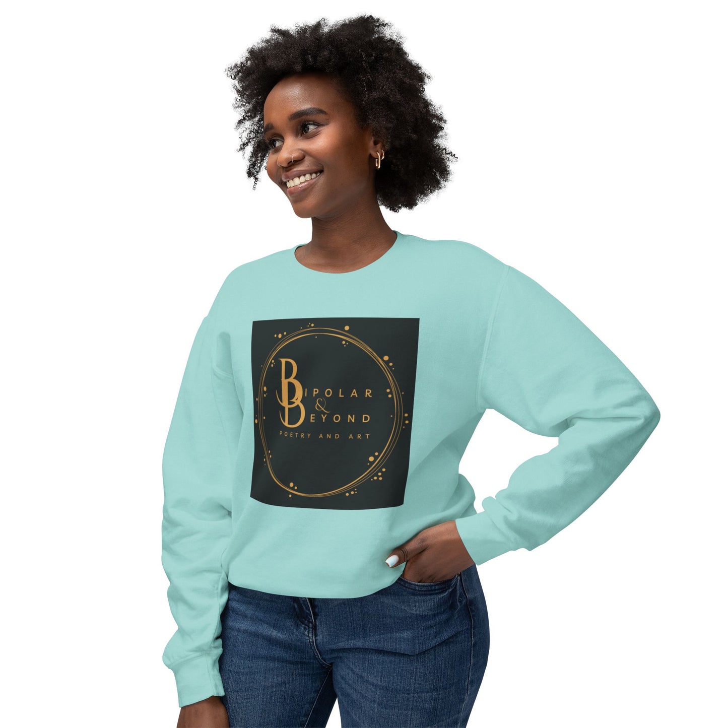 Bipolar & Beyond Unisex Lightweight Crewneck Sweatshirt - Poetry and Art Inspired