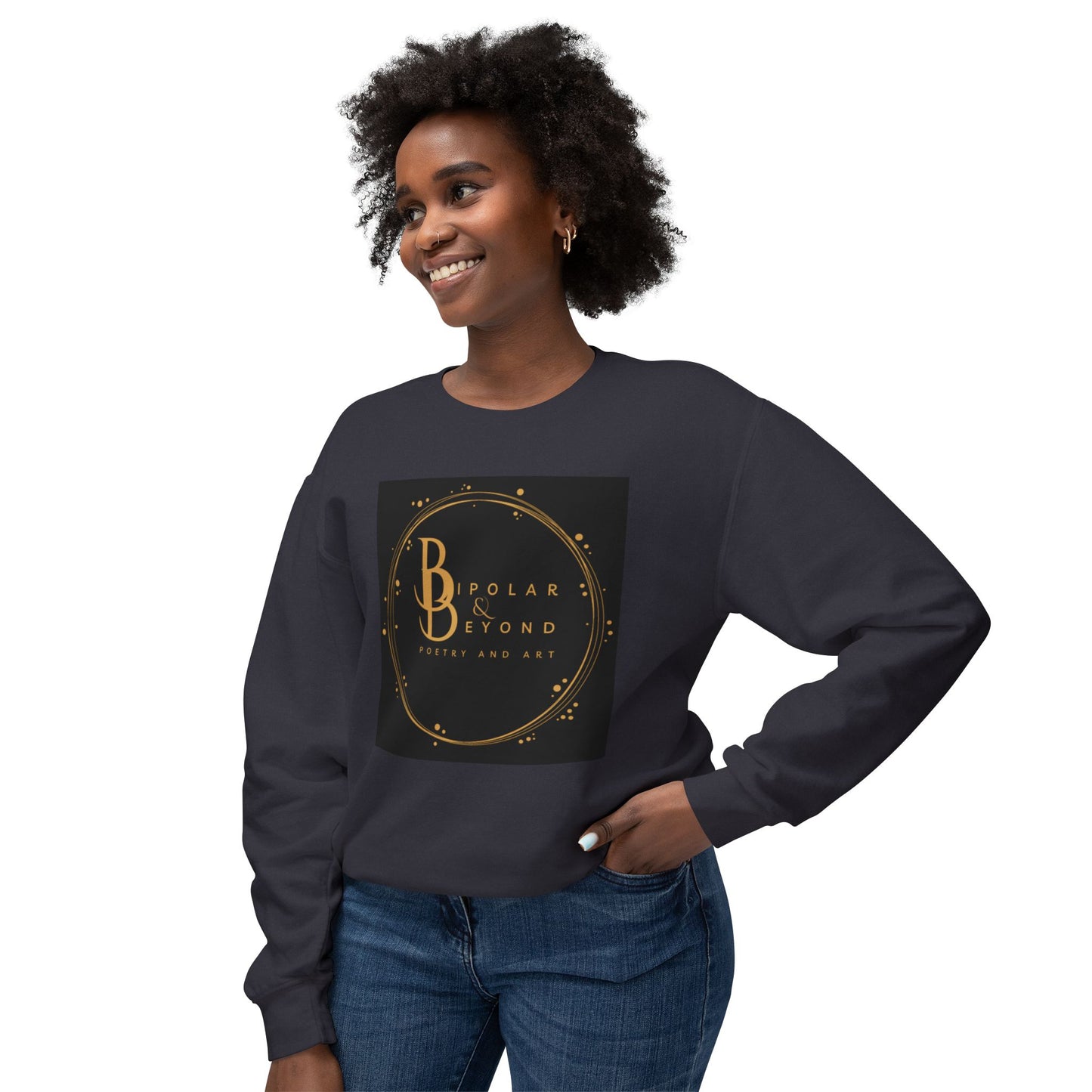 Bipolar & Beyond Unisex Lightweight Crewneck Sweatshirt - Poetry and Art Inspired