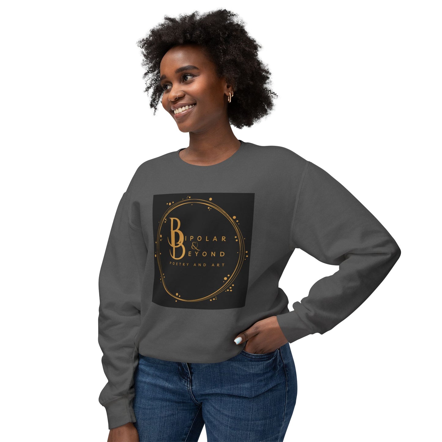 Bipolar & Beyond Unisex Lightweight Crewneck Sweatshirt - Poetry and Art Inspired