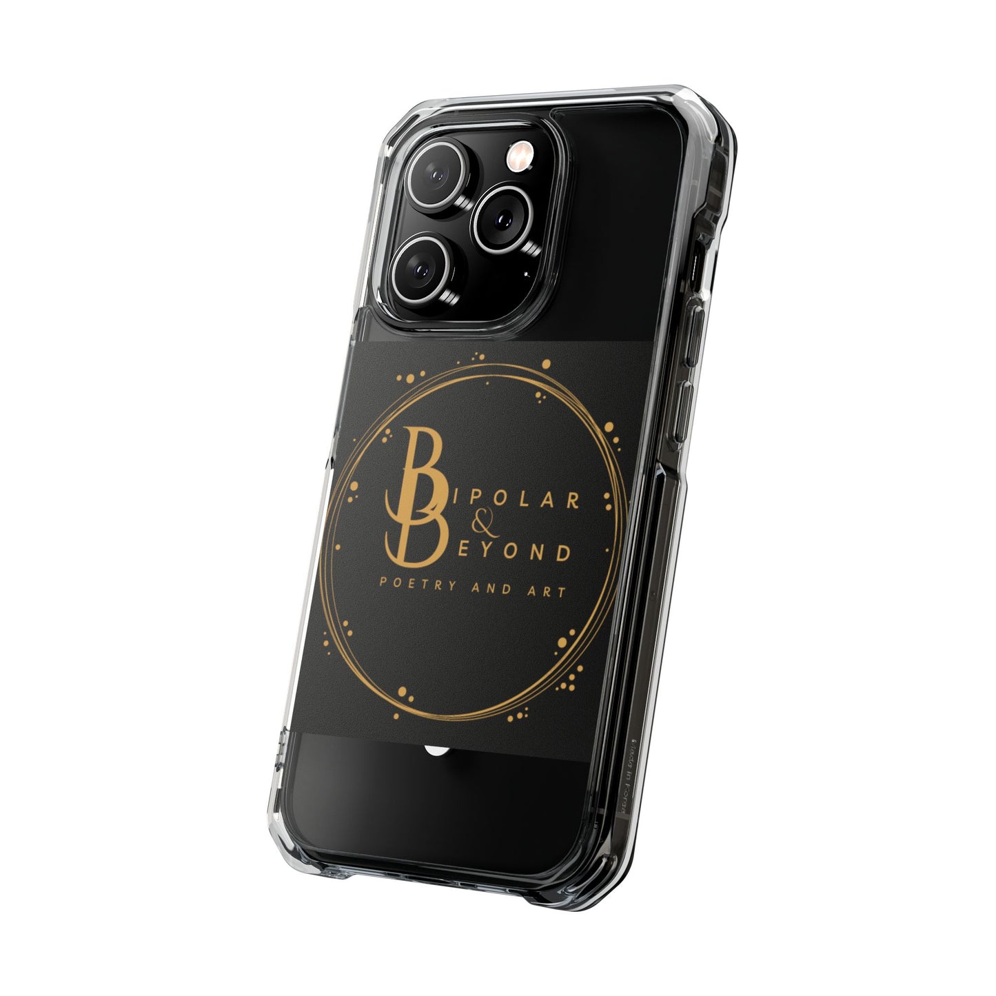 Magnetic Clear Impact Case - Bipolar & Beyond Poetry and Art Design