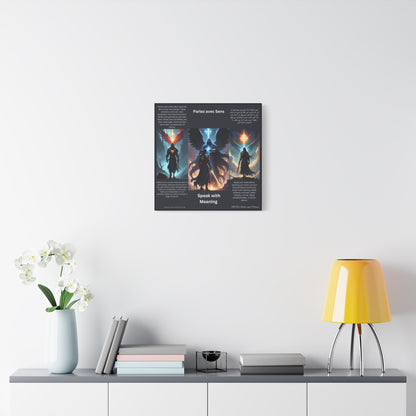 Inspirational Matte Canvas Art - Speak with Meaning