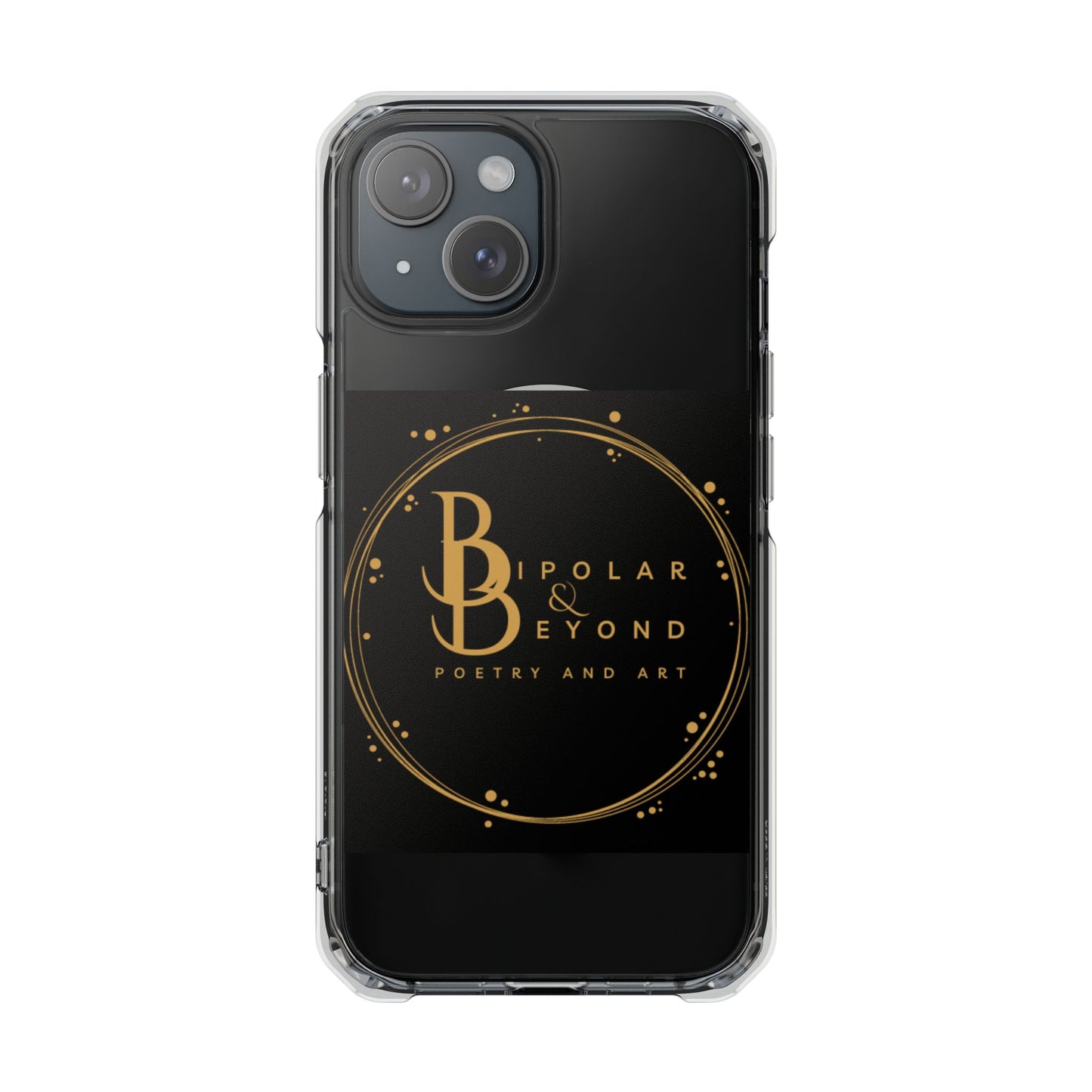 Magnetic Clear Impact Case - Bipolar & Beyond Poetry and Art Design