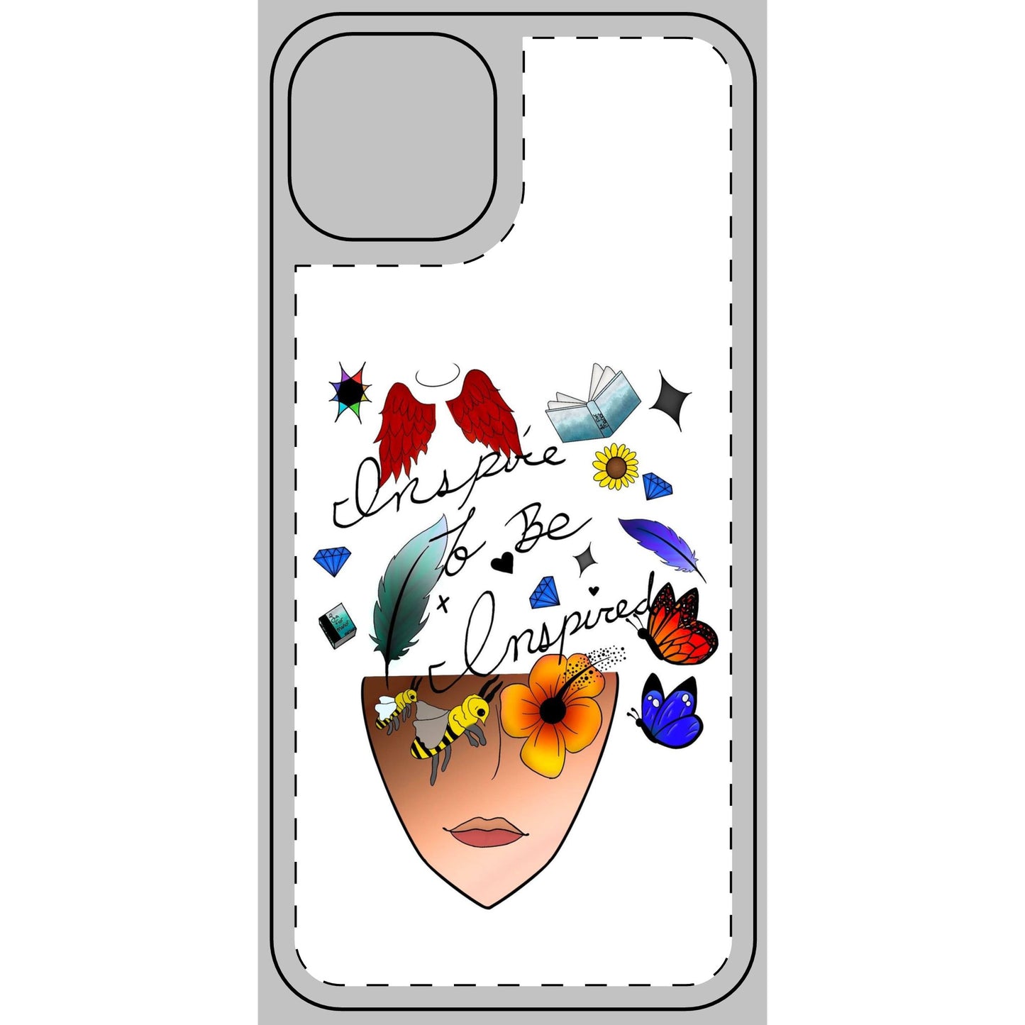 Inspirational Phone Skin - Inspire to Be Inspired Design for Creatives