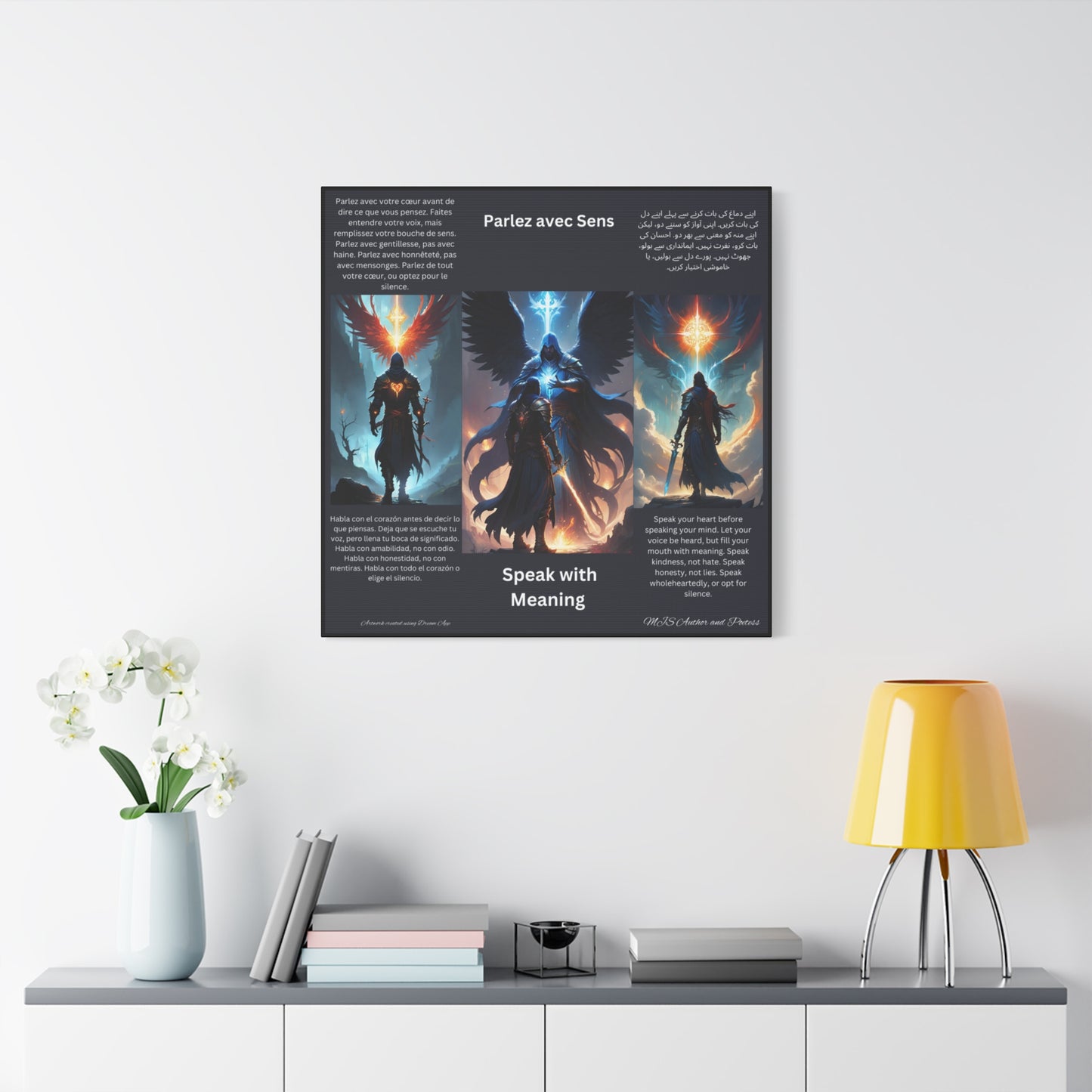 Inspirational Matte Canvas Art - Speak with Meaning