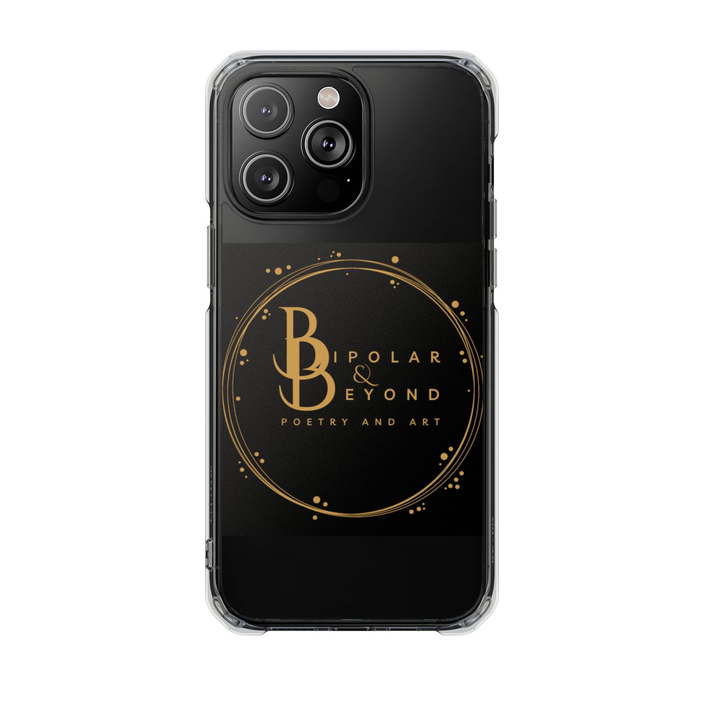 Magnetic Clear Impact Case - Bipolar & Beyond Poetry and Art Design