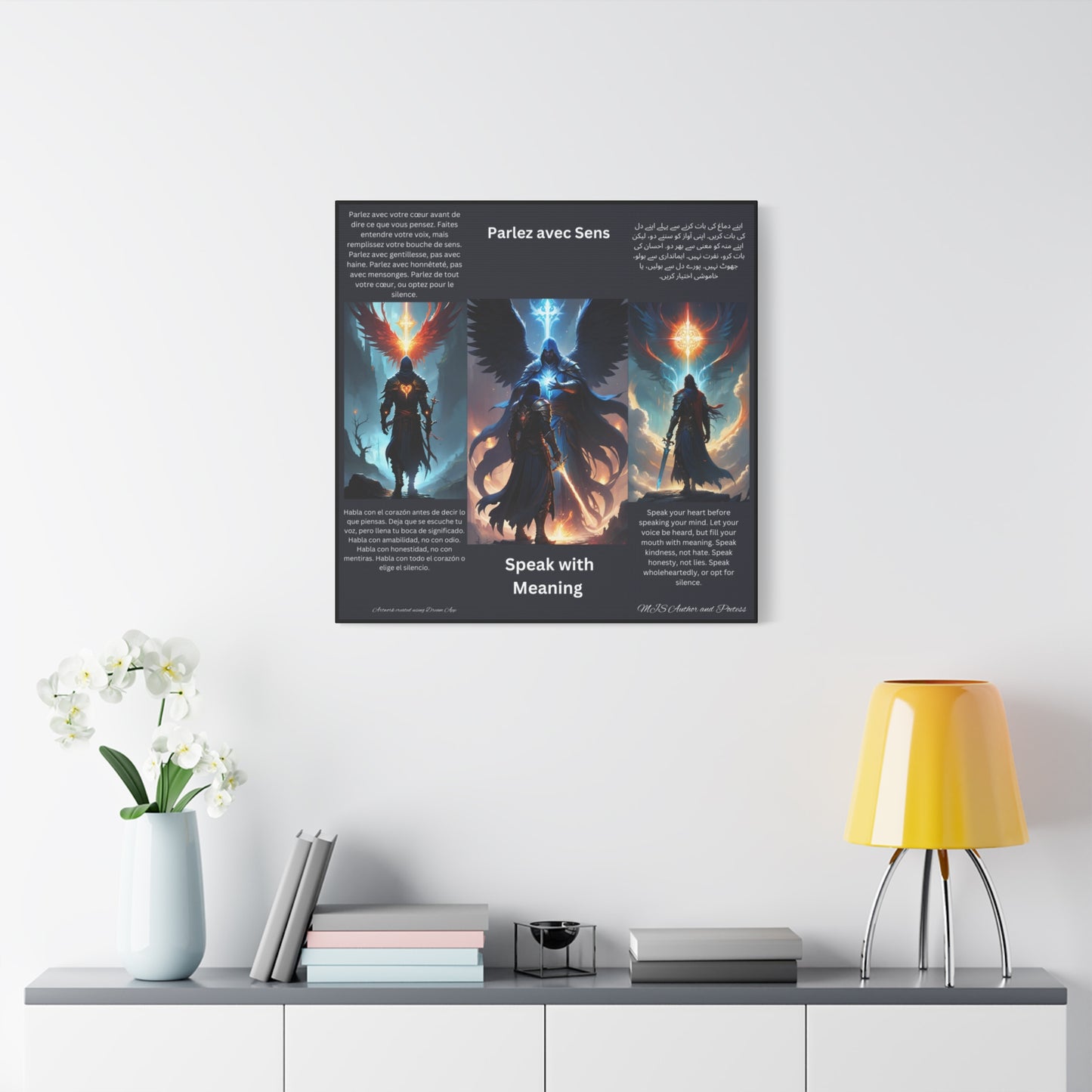 Inspirational Matte Canvas Art - Speak with Meaning